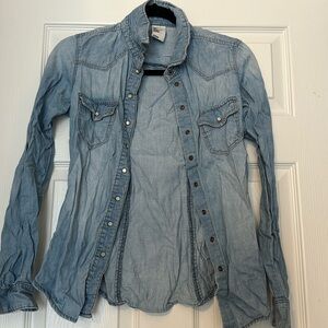 H&M denim button up